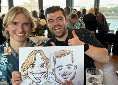 Christmas Events caricature example