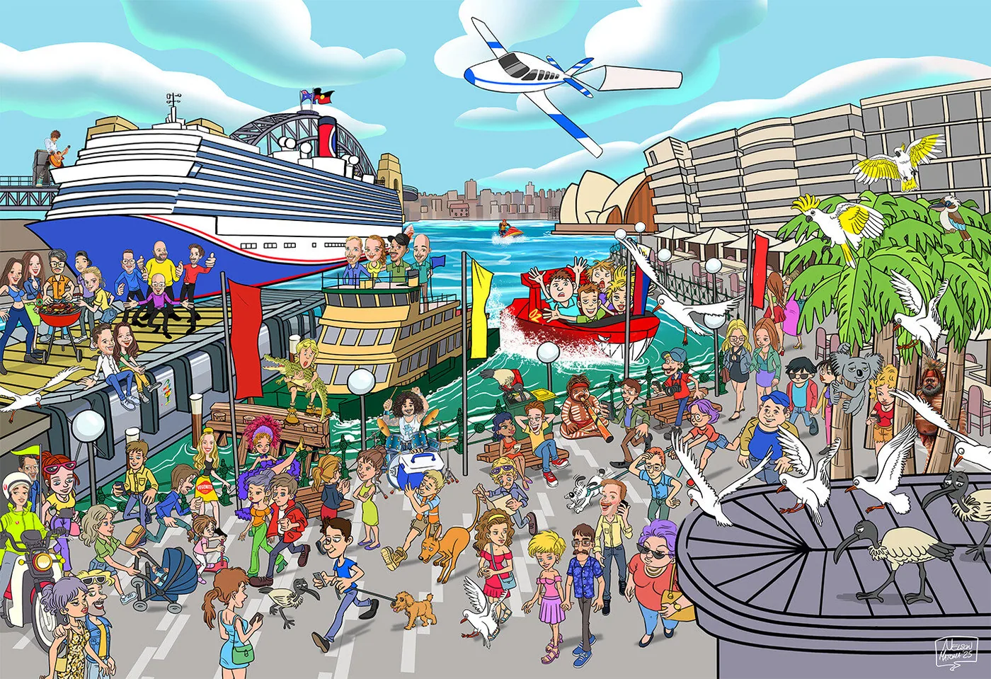 Caricature artwork created for a special project