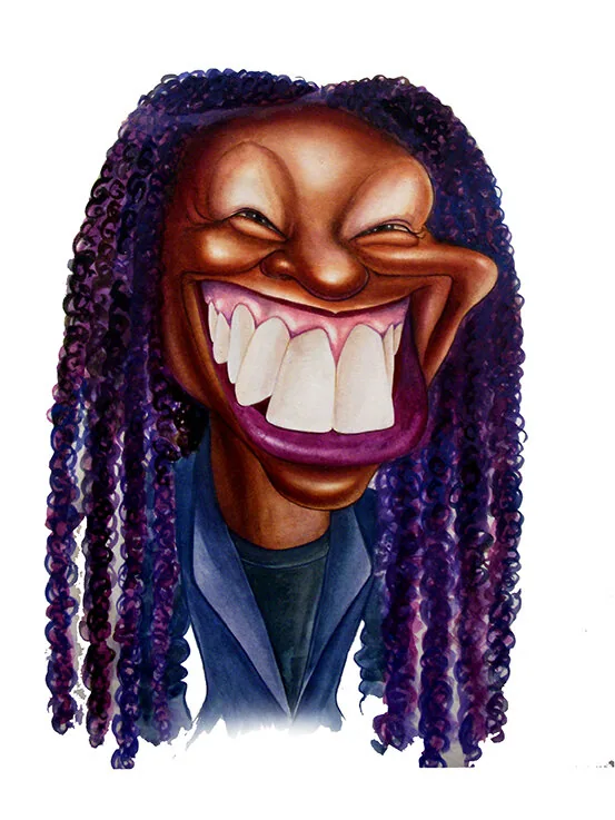 Hand-drawn celebrity caricature