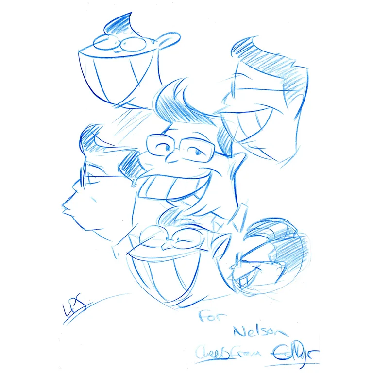 Self-caricature of Nelson Matoma