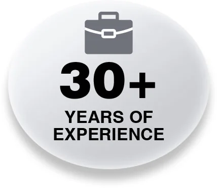 Over 30 years of experience