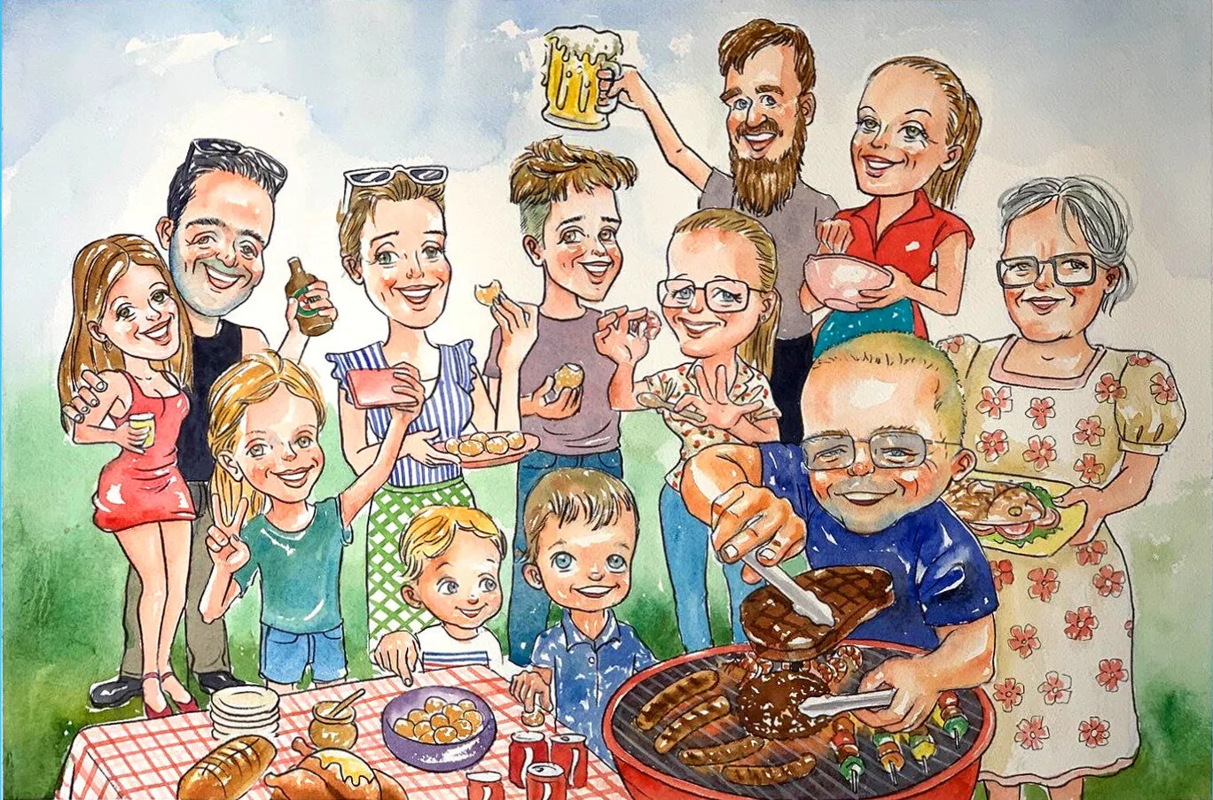 Caricature artwork created for a special project