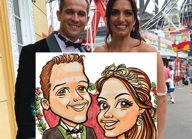 Weddings caricature example