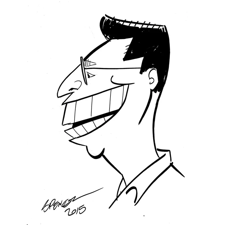Illustrated self-portrait of Nelson Matoma