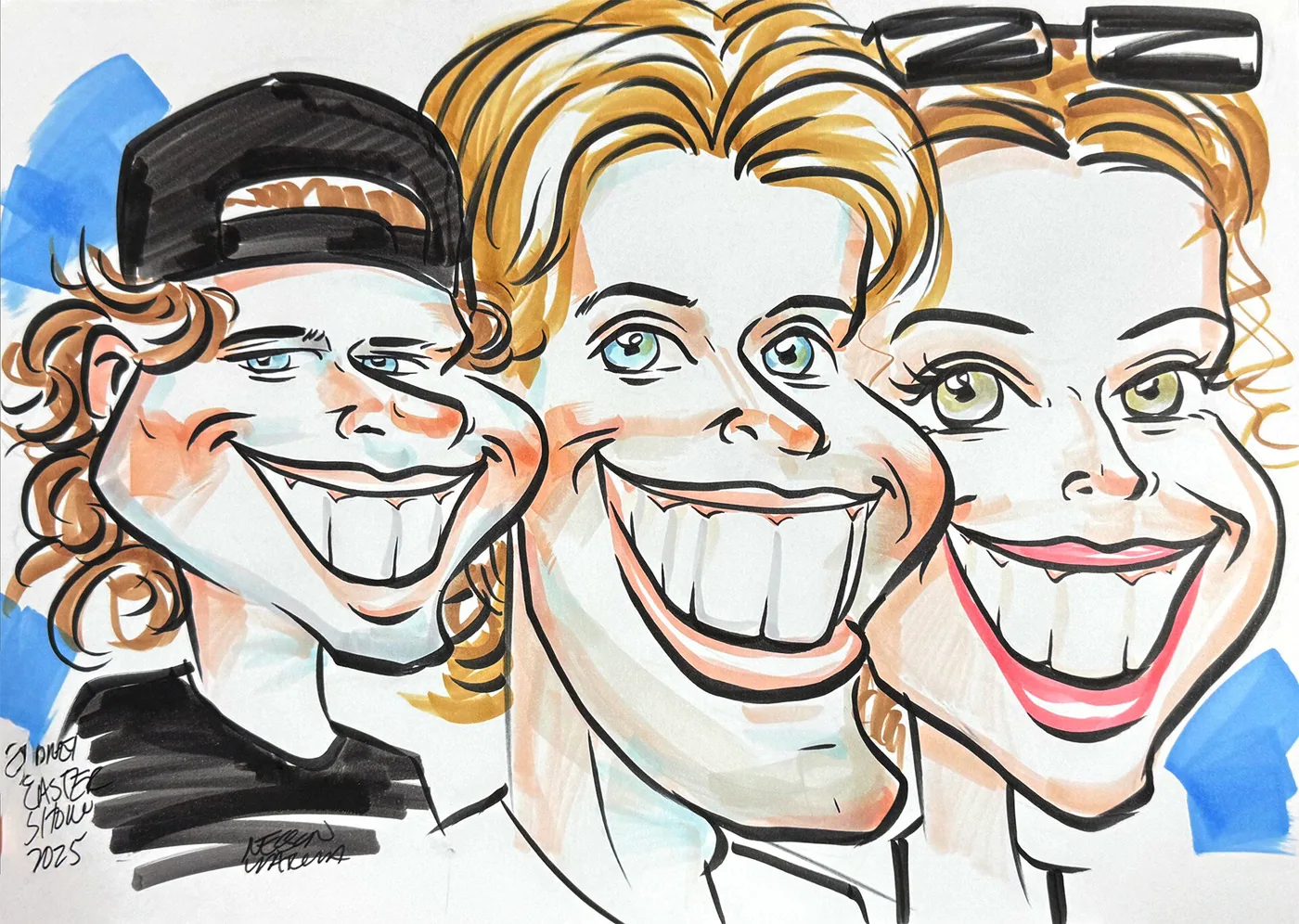 Hand-drawn caricature portrait