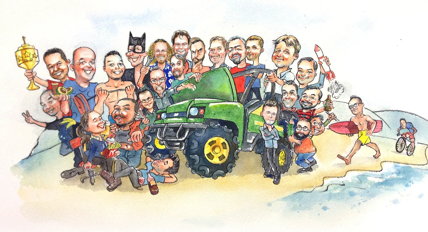 Caricature artwork created for a special project