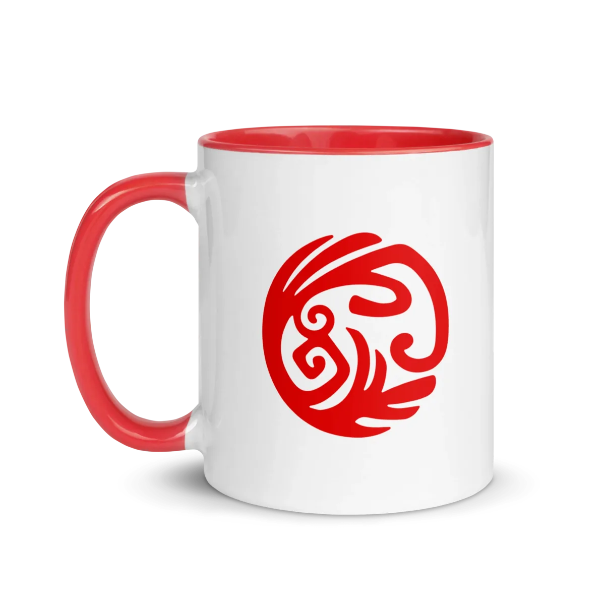 The same mug with the handle on the left