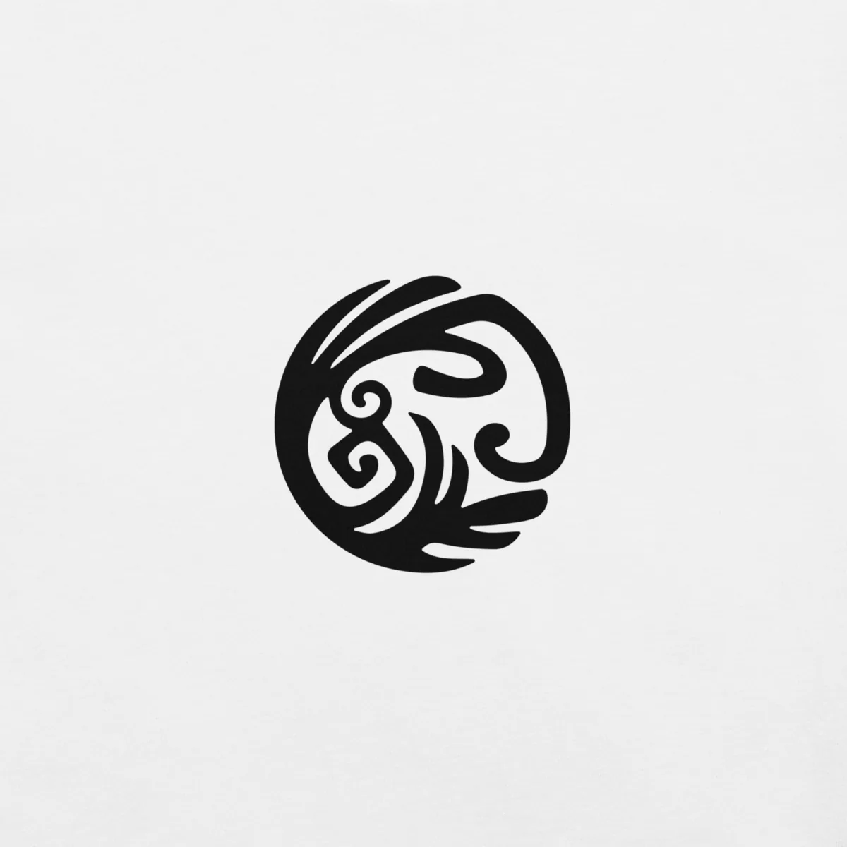 Close-up of the Nelson Matoma emblem printed on the t-shirt